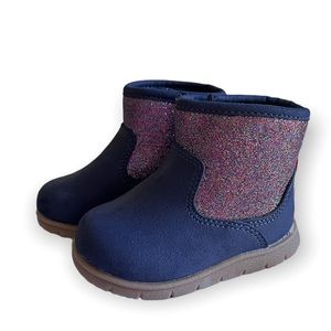 Carter's Just One You® Girls' Danica Boot Size 4 Baby/Toddler Navy Glitter